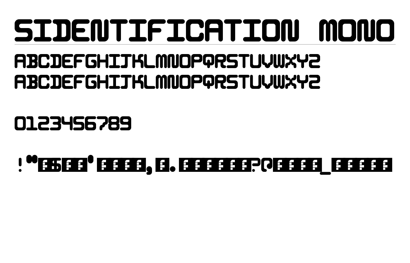 5Identification Mono Font preview