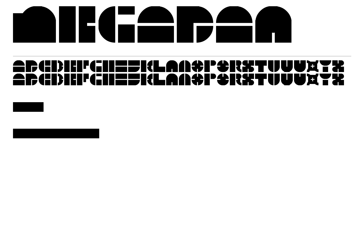 5Megabam Font preview