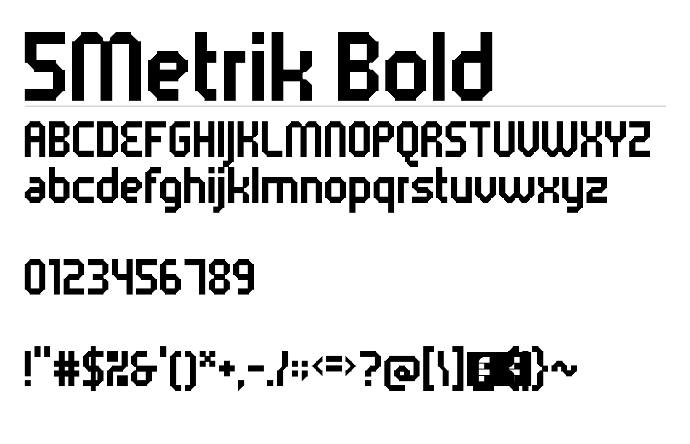 5Metrik Bold Font preview