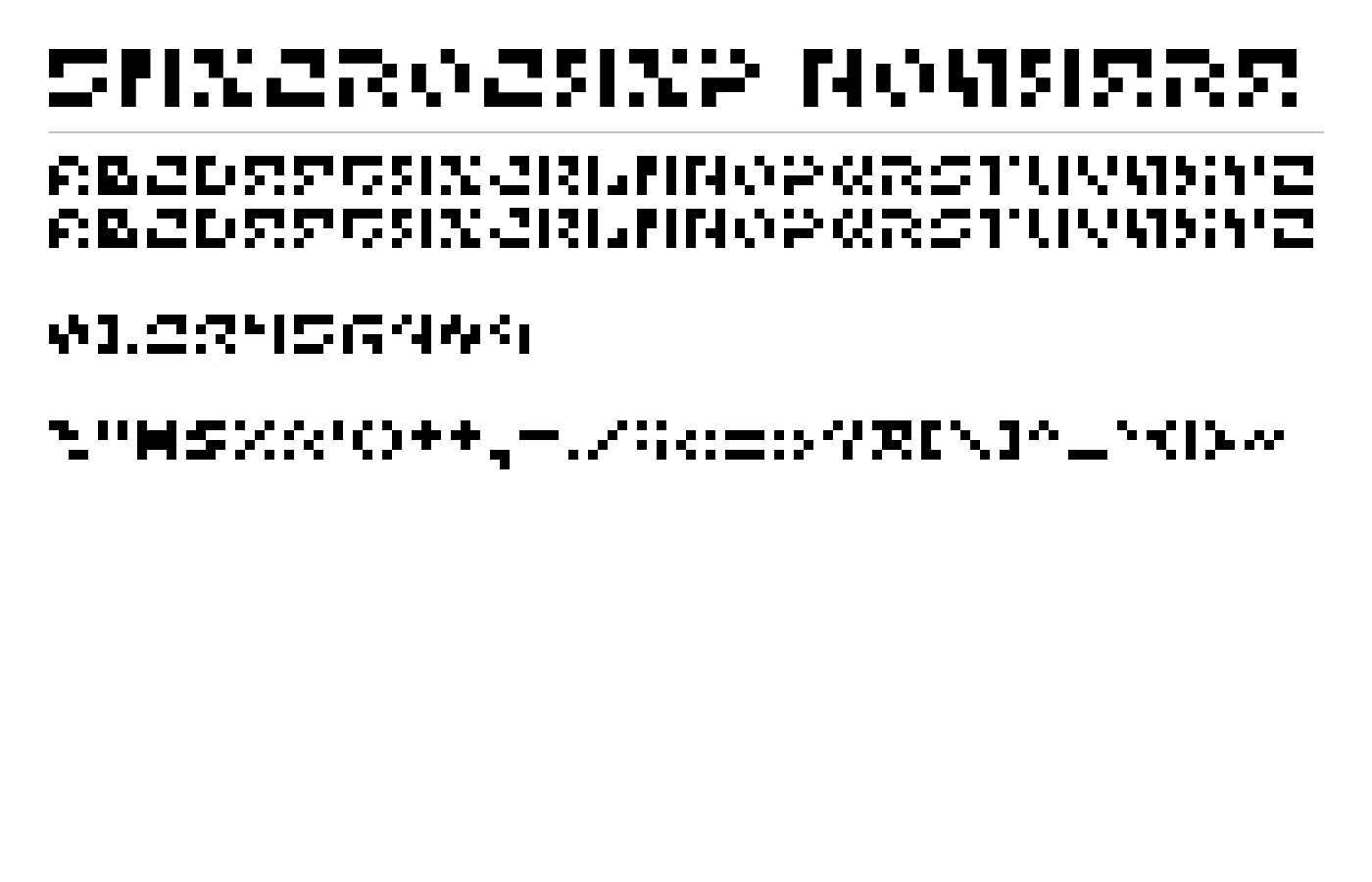 5Microchip Nowhere Font preview