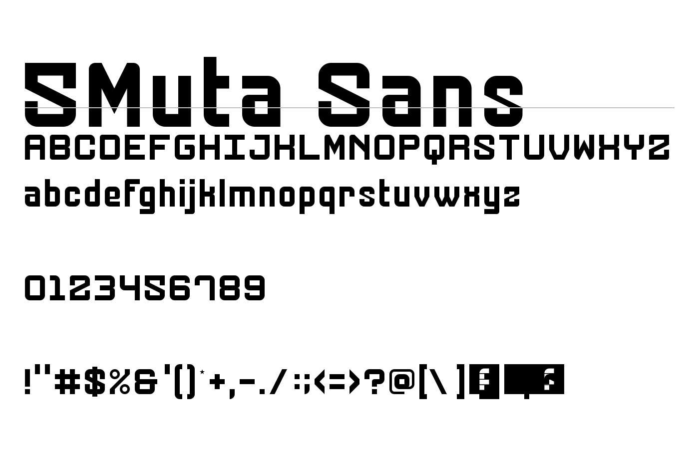 5Muta Sans Font preview