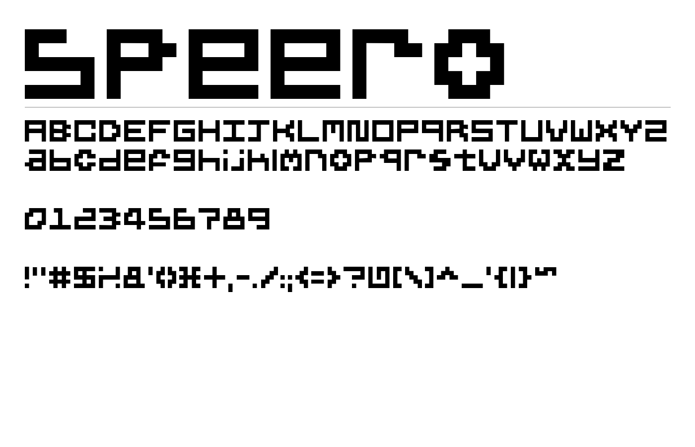 5peero Font preview