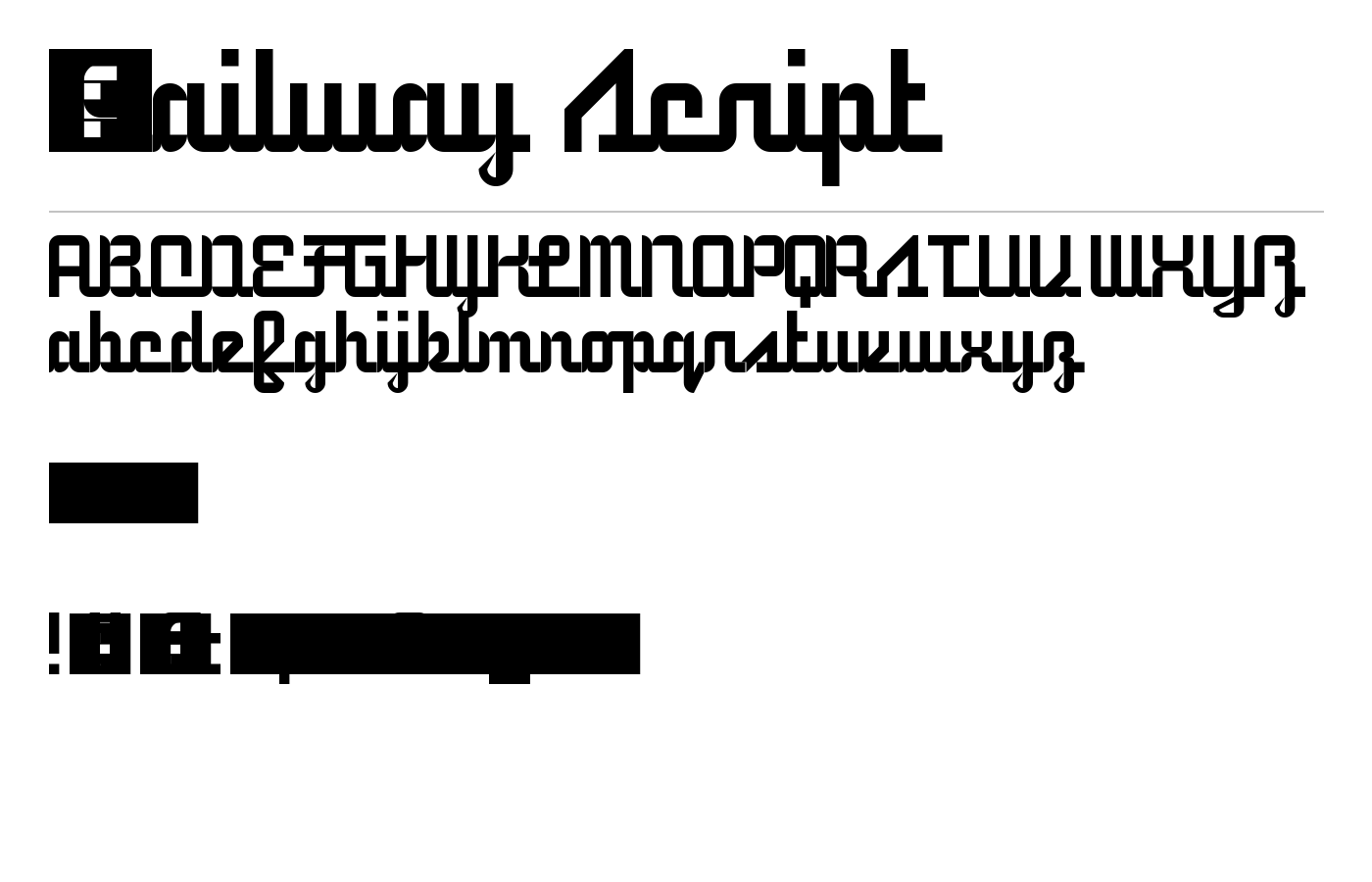 5Railway Script Font preview