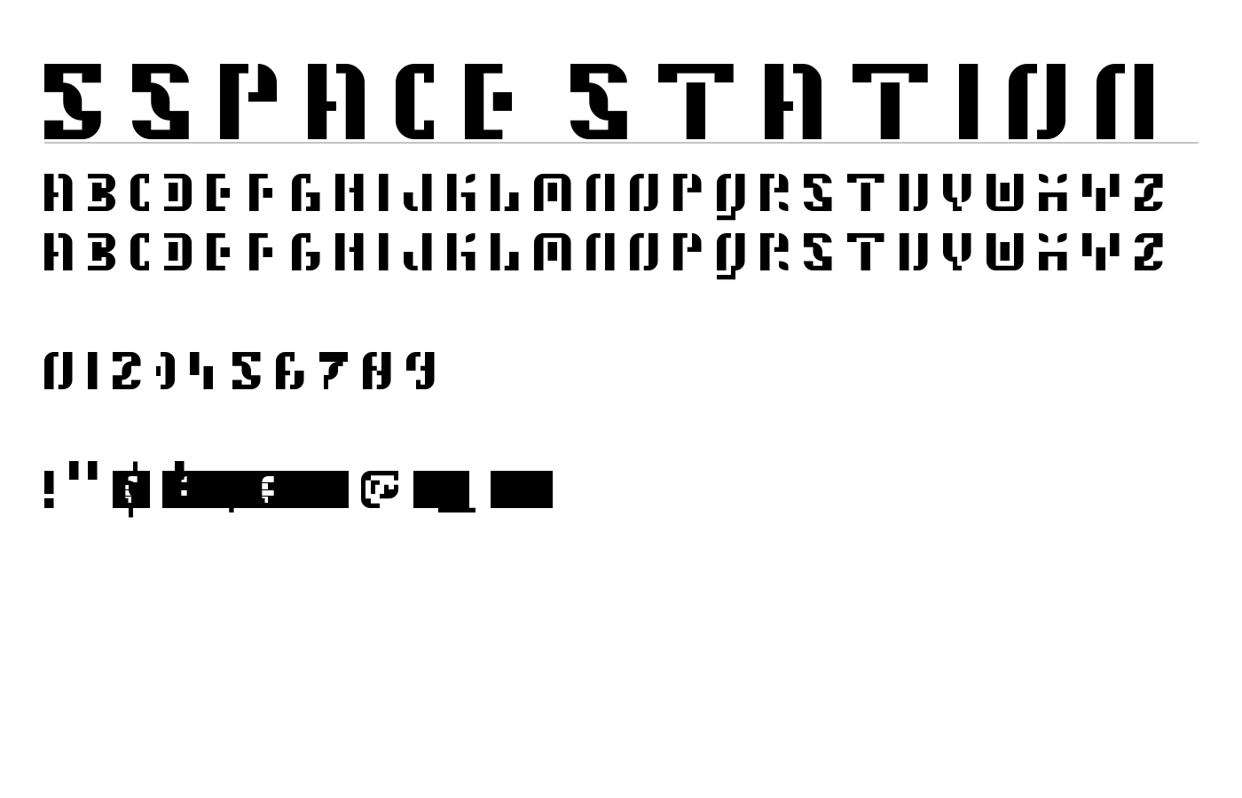 5Space Station Font preview