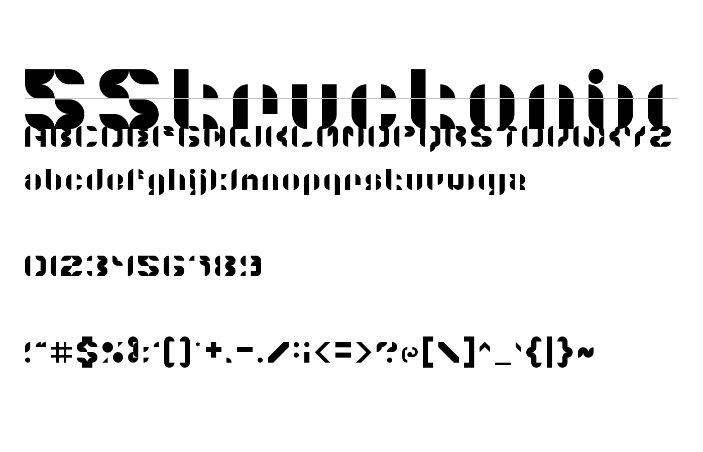 5Structonix Font preview