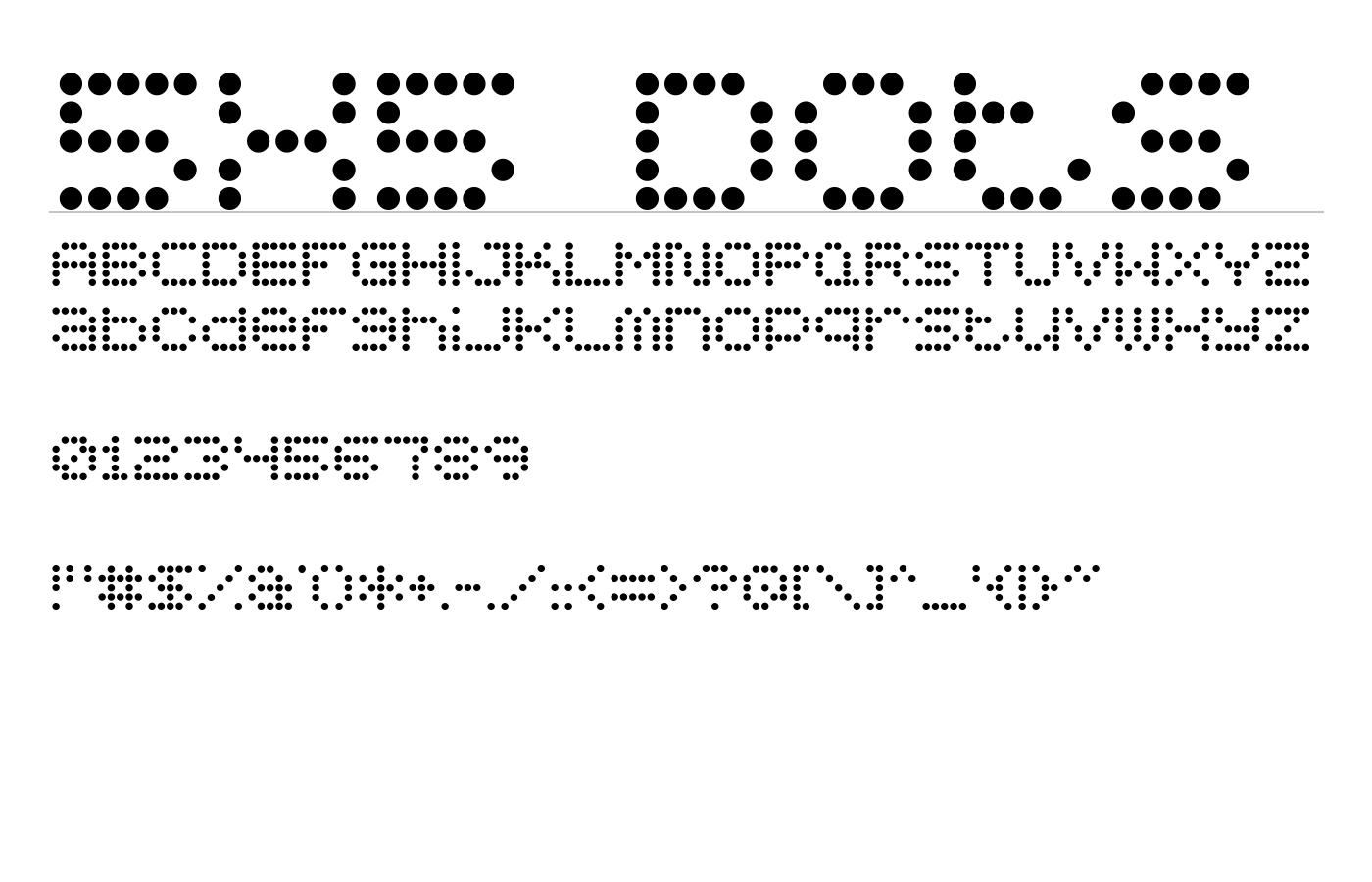 5x5 Dots Font preview