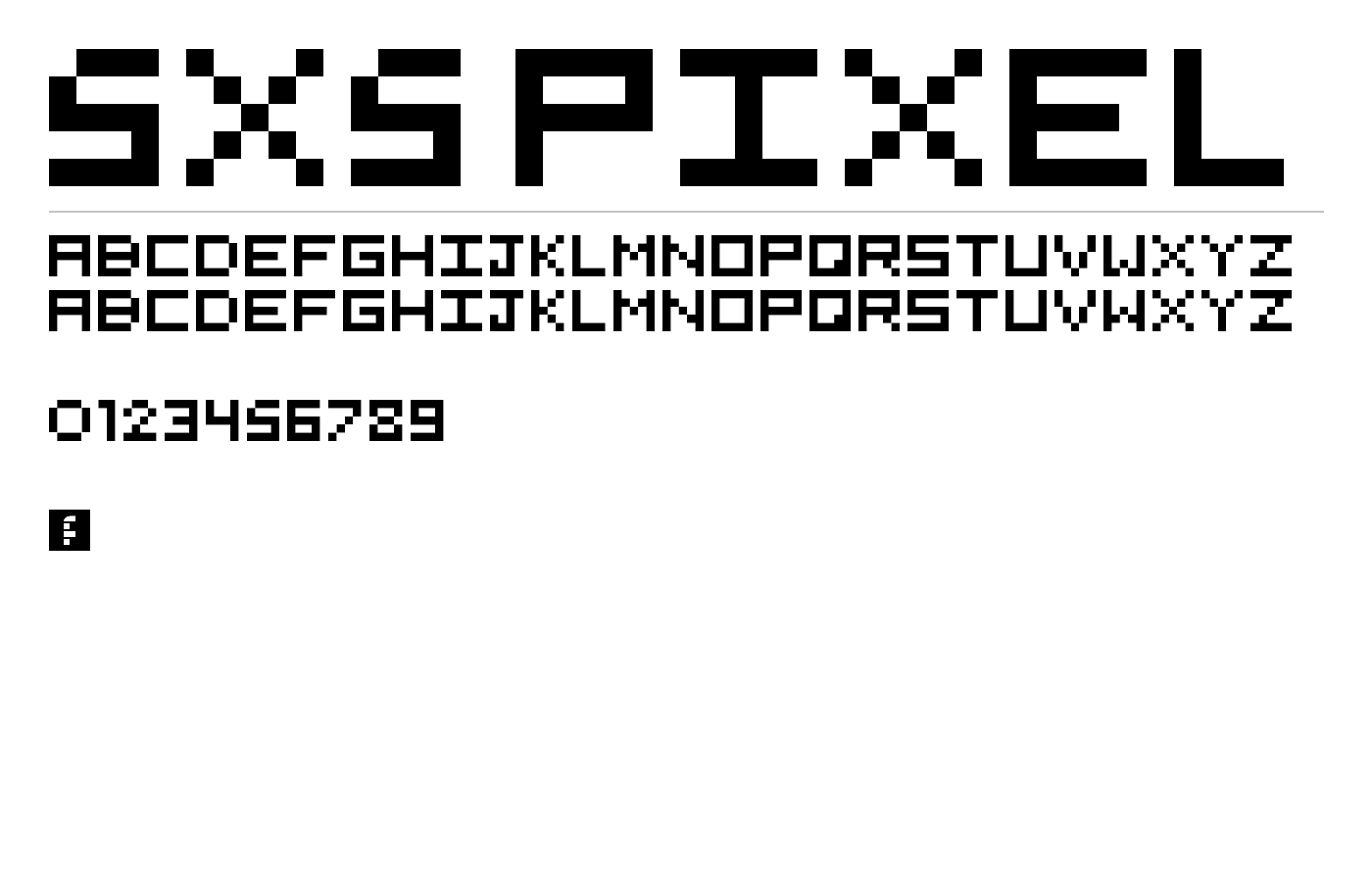 5x5 Pixel Font preview