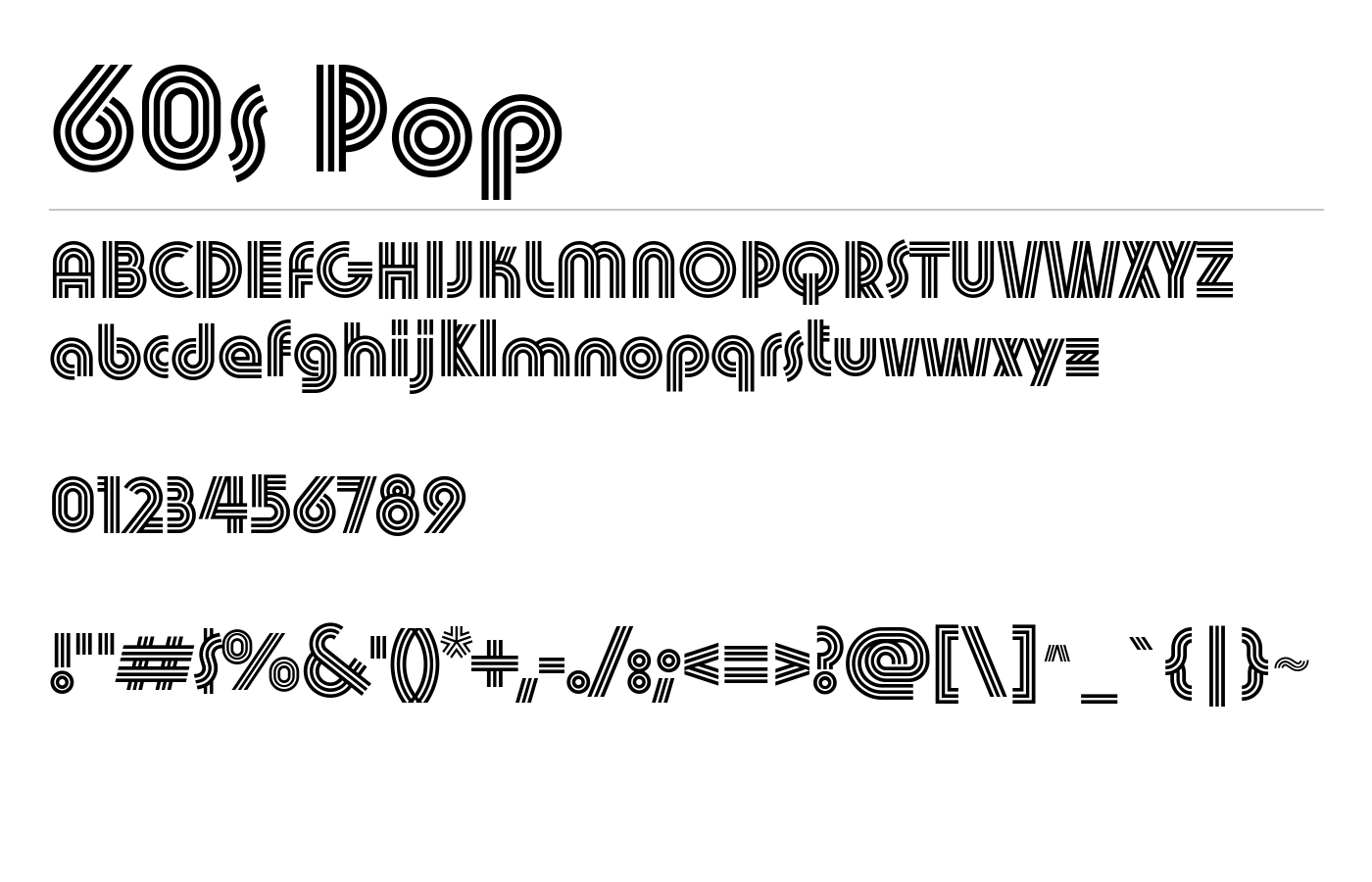 60s Pop Font preview