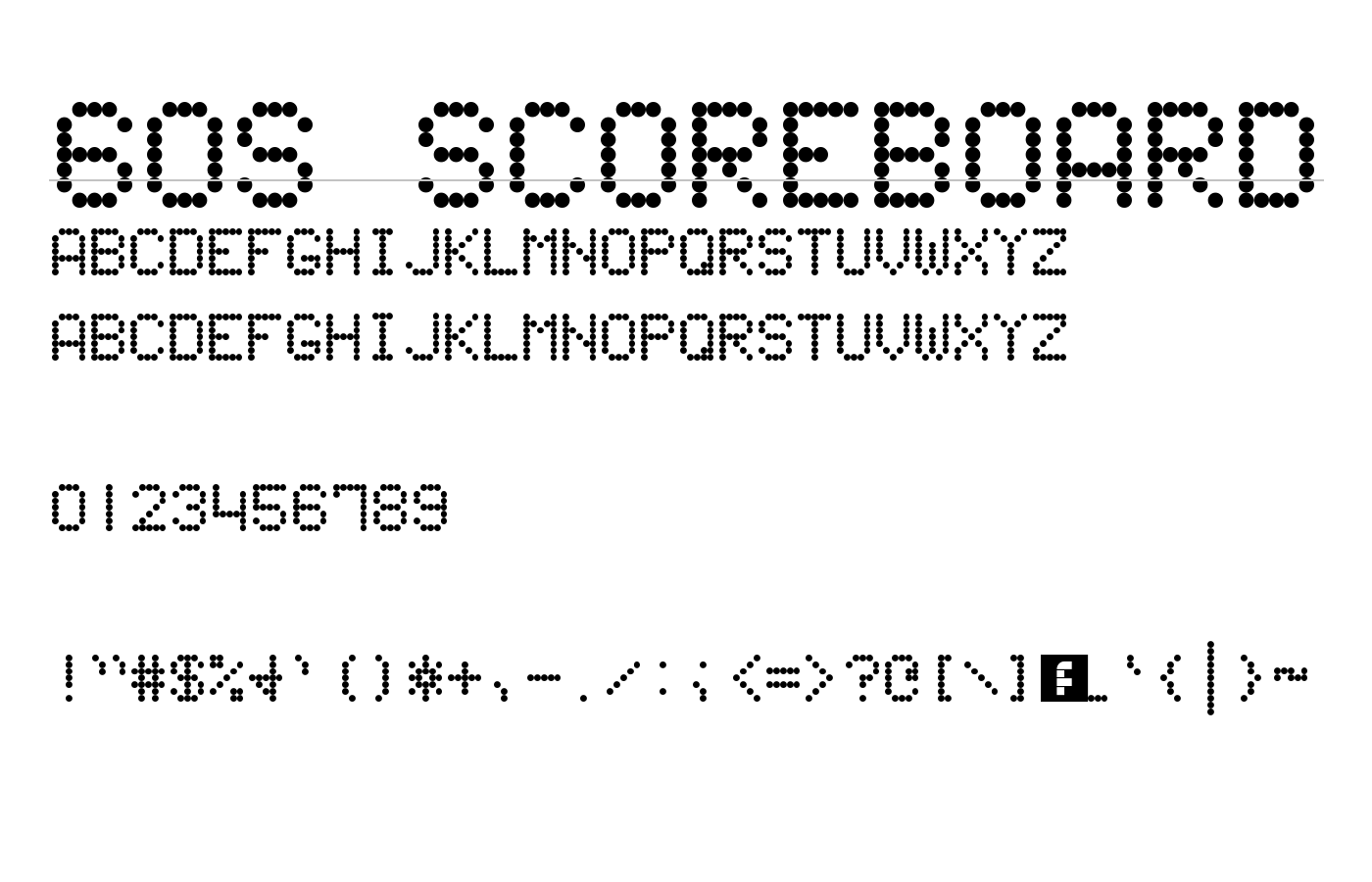 60s Scoreboard Font preview