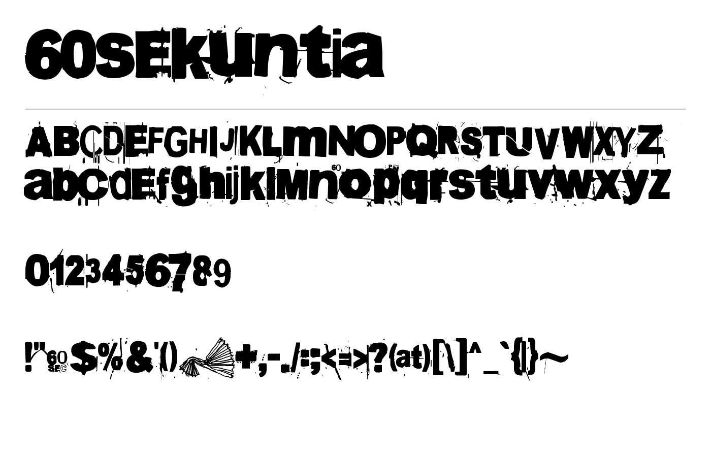 60sekuntia Font preview