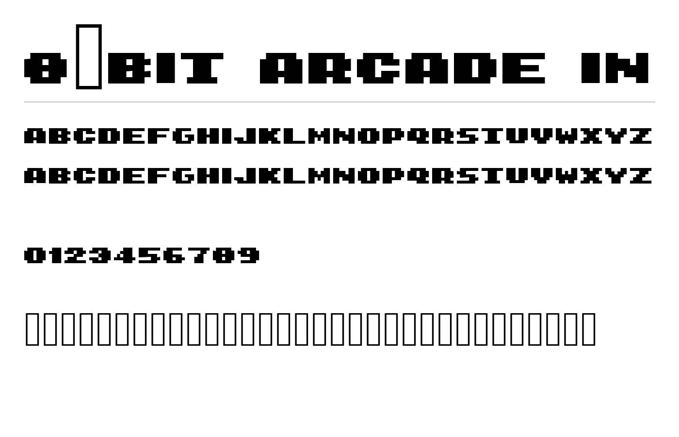 8-bit Arcade In Font preview