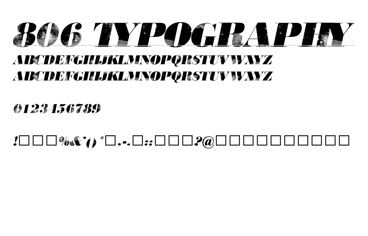 806 Typography Font preview