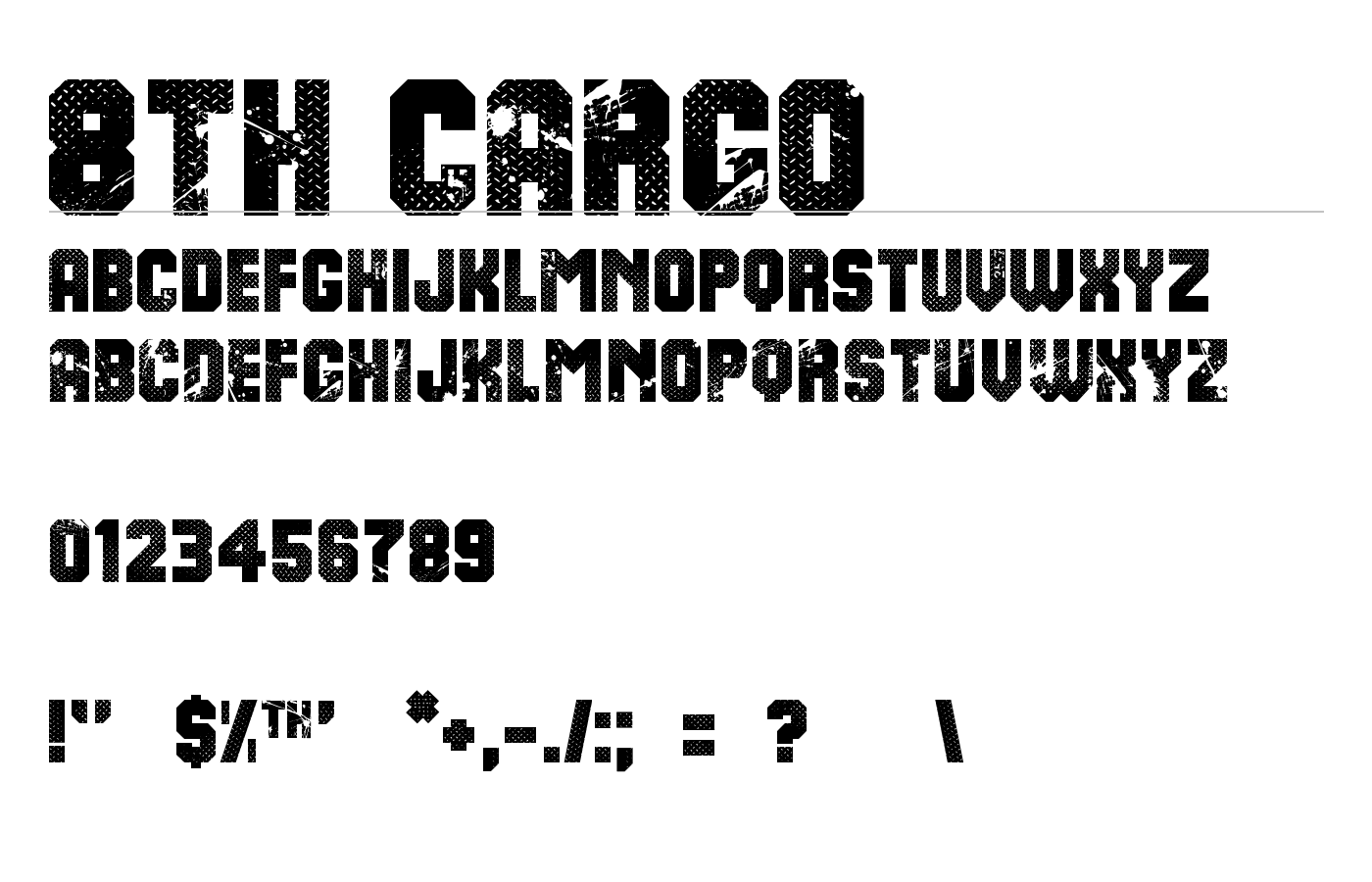 8th Cargo Font preview