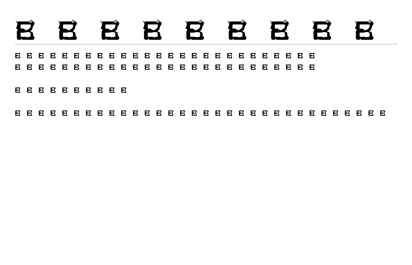 99%BadbOy Font preview