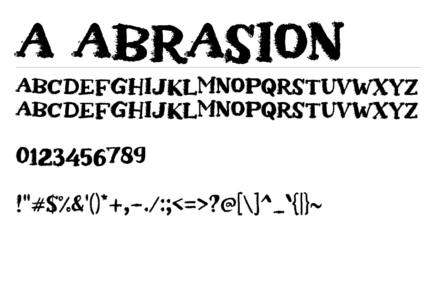 a Abrasion Font preview