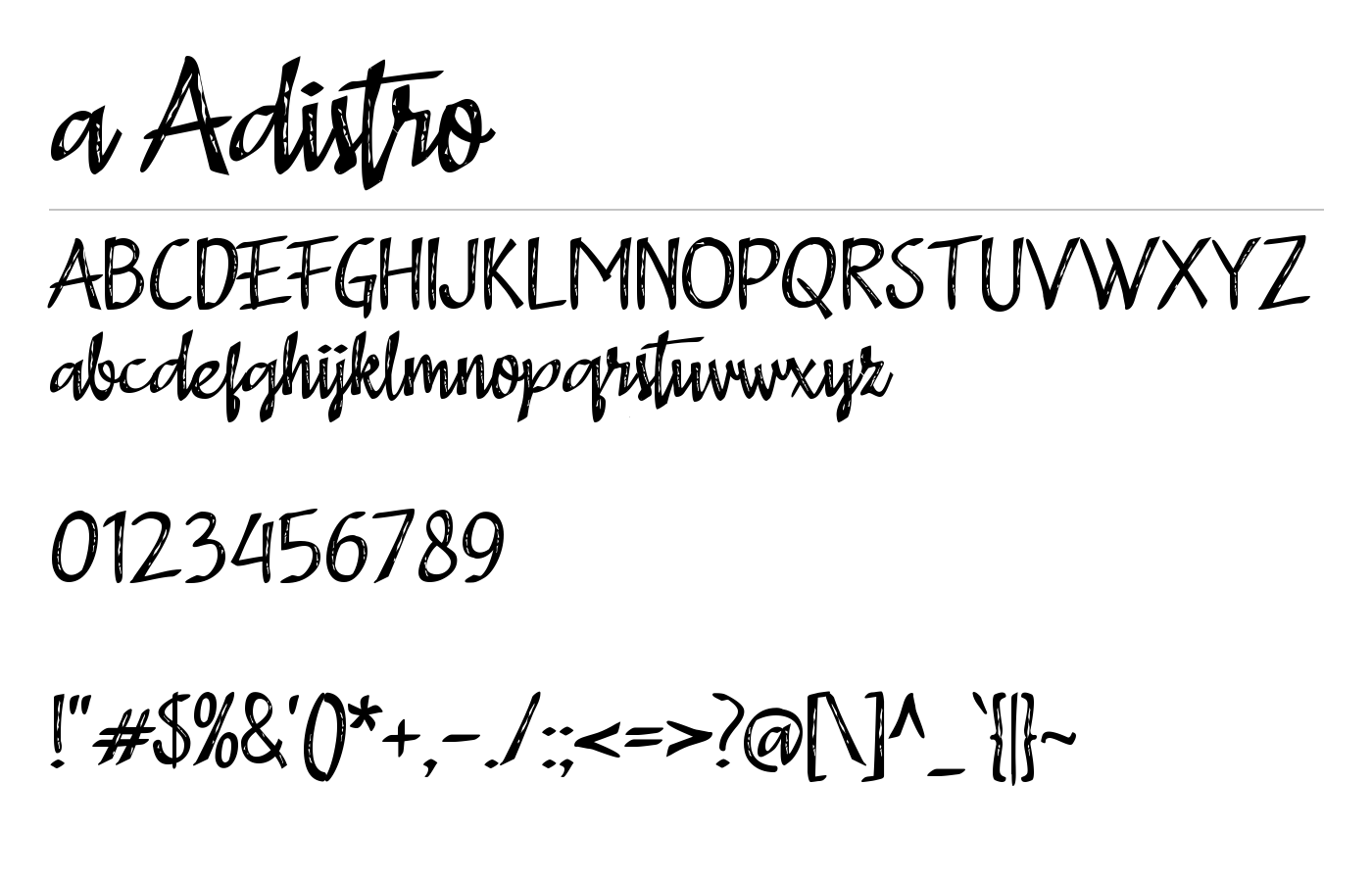 a Adistro Font preview