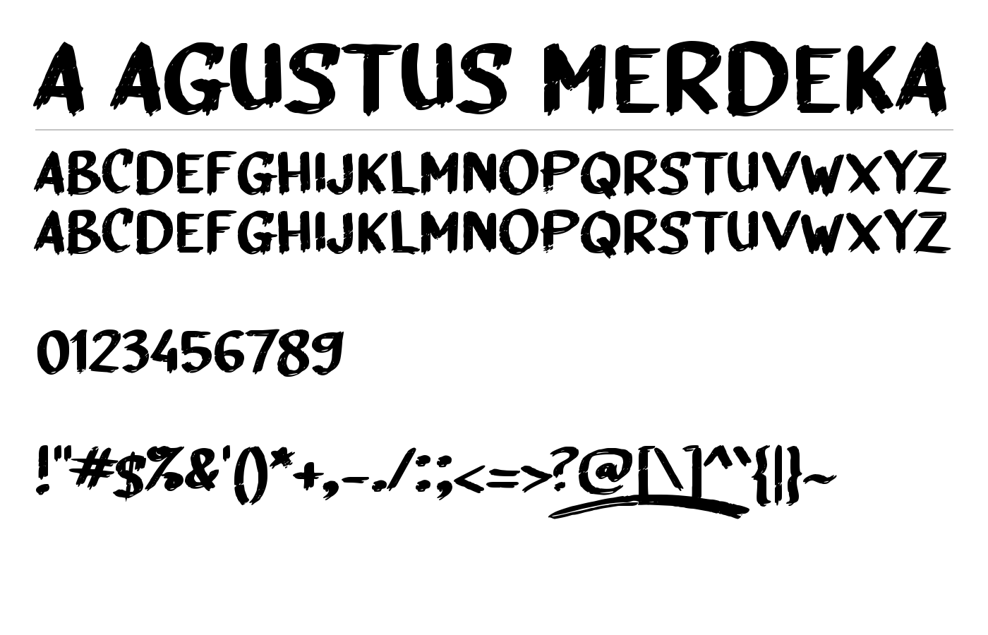 a Agustus Merdeka Font preview