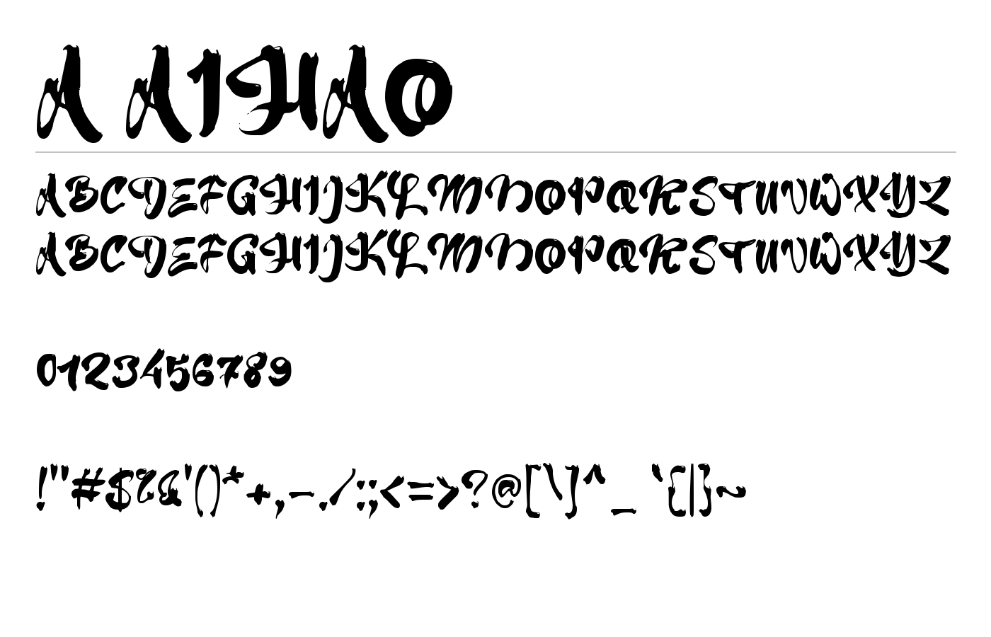 a Aihao Font preview