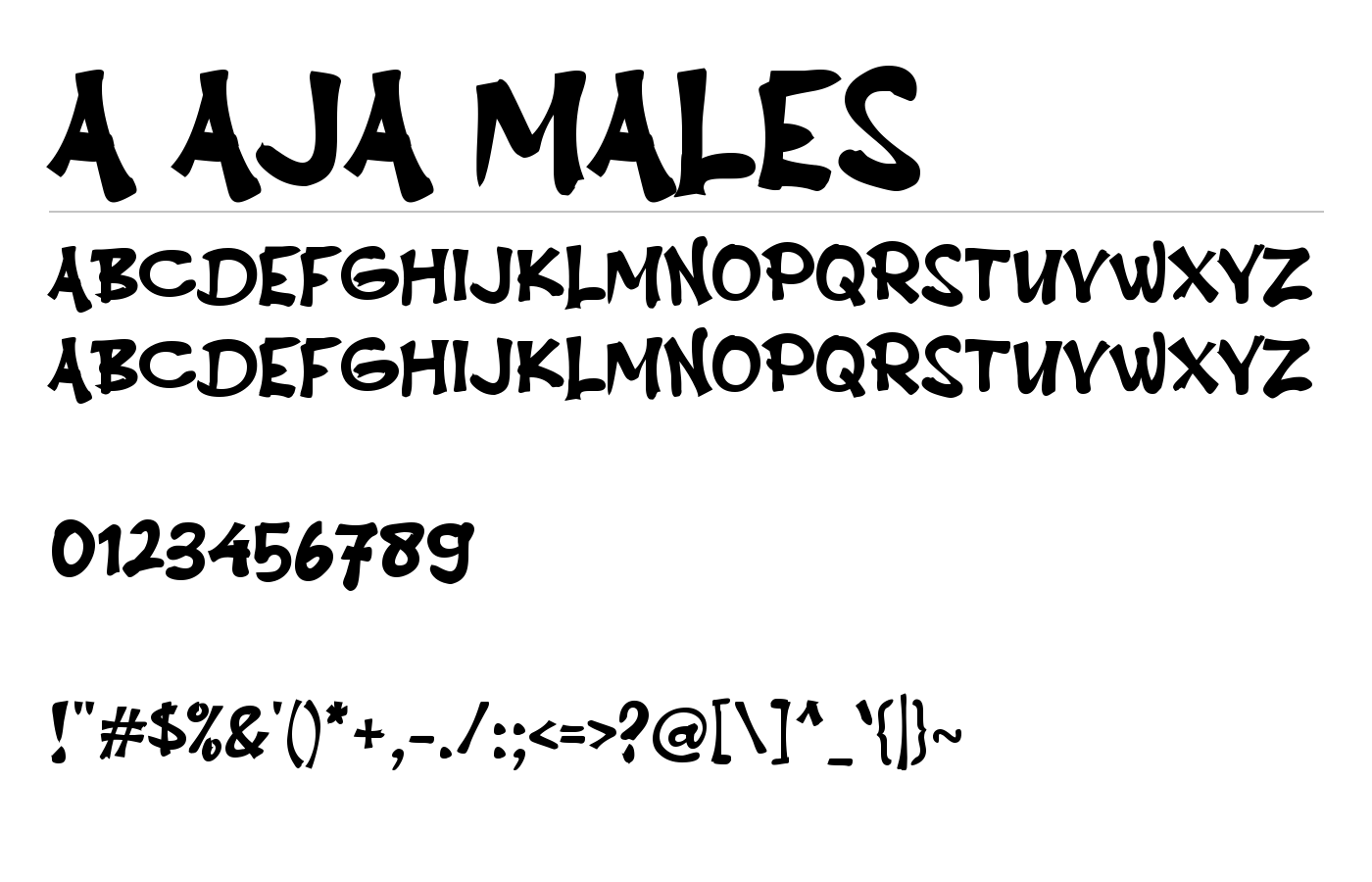 a Aja Males Font preview