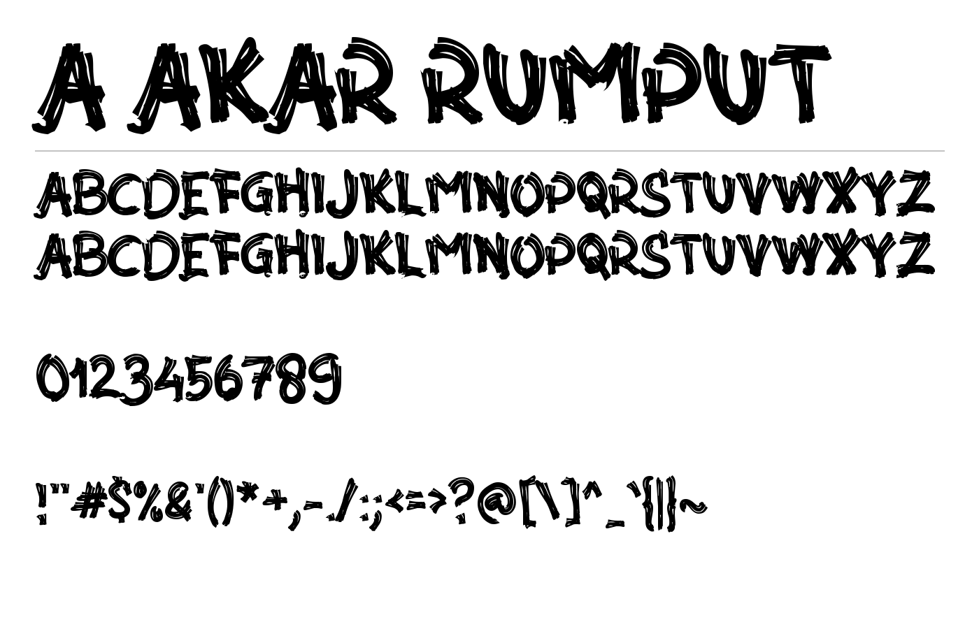 a Akar Rumput Font preview