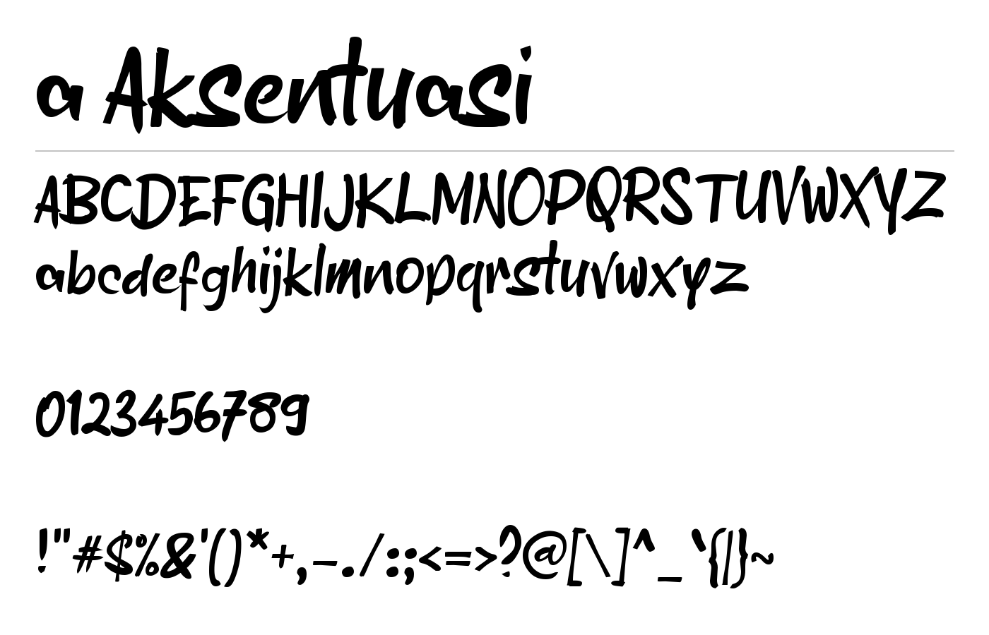 a Aksentuasi Font preview
