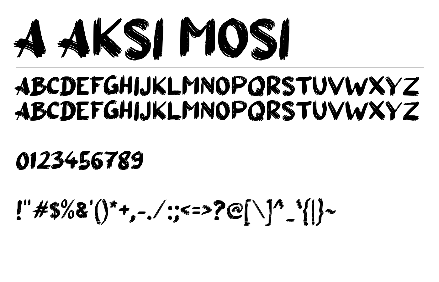 a Aksi Mosi Font preview