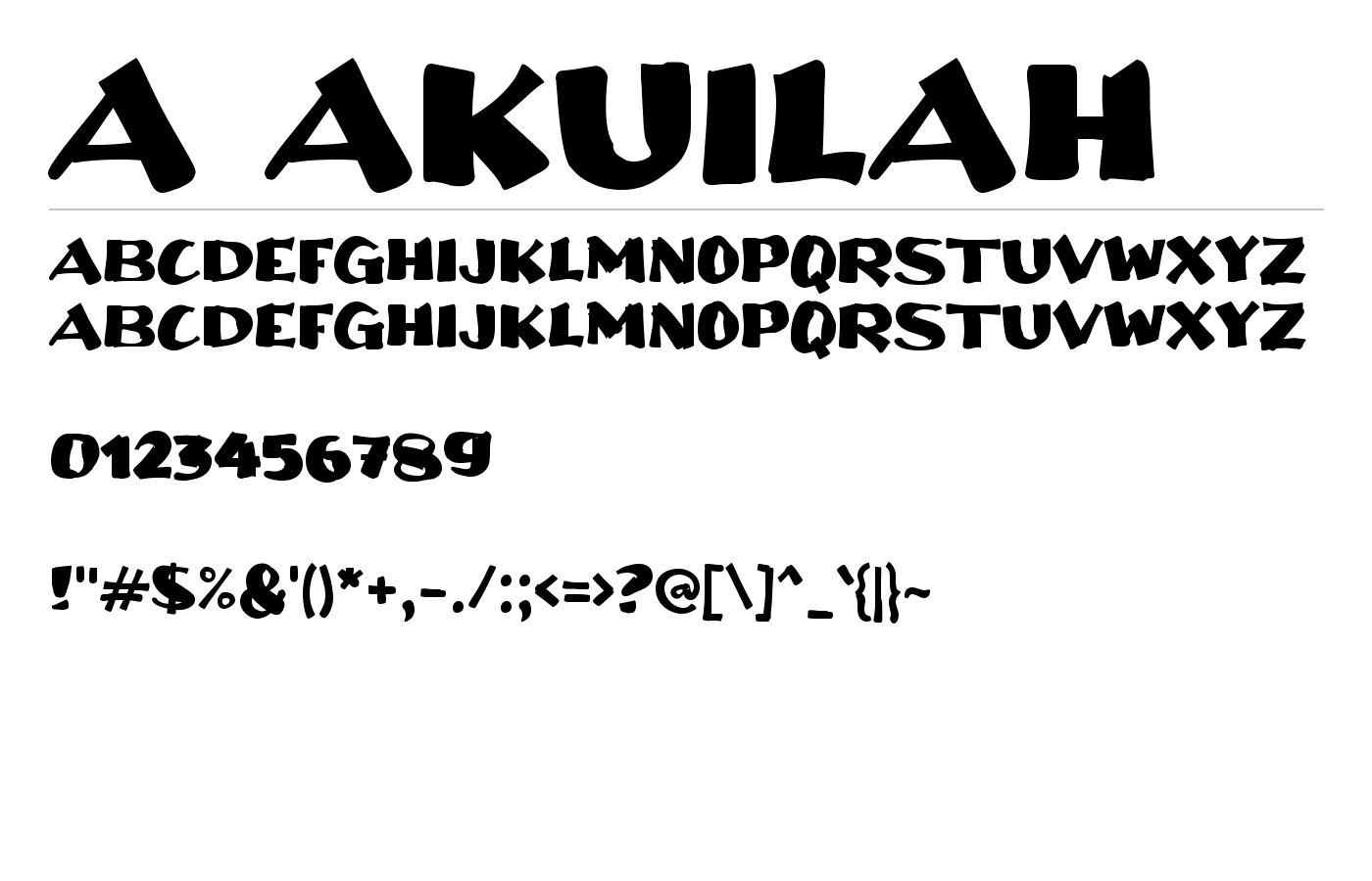 a Akuilah Font preview