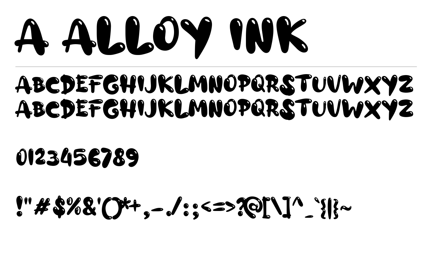 a Alloy Ink Font preview