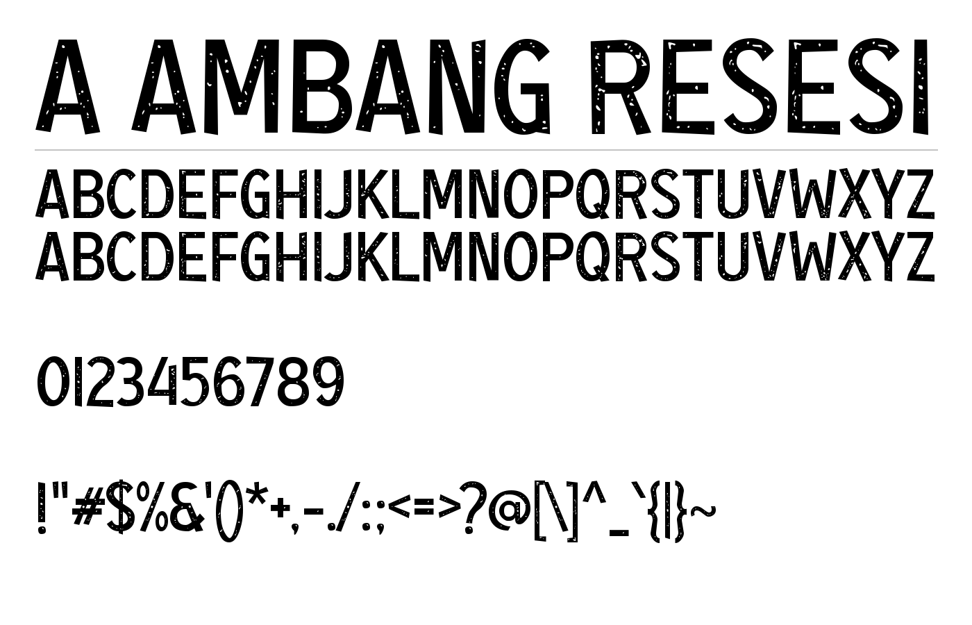 a Ambang Resesi Font preview