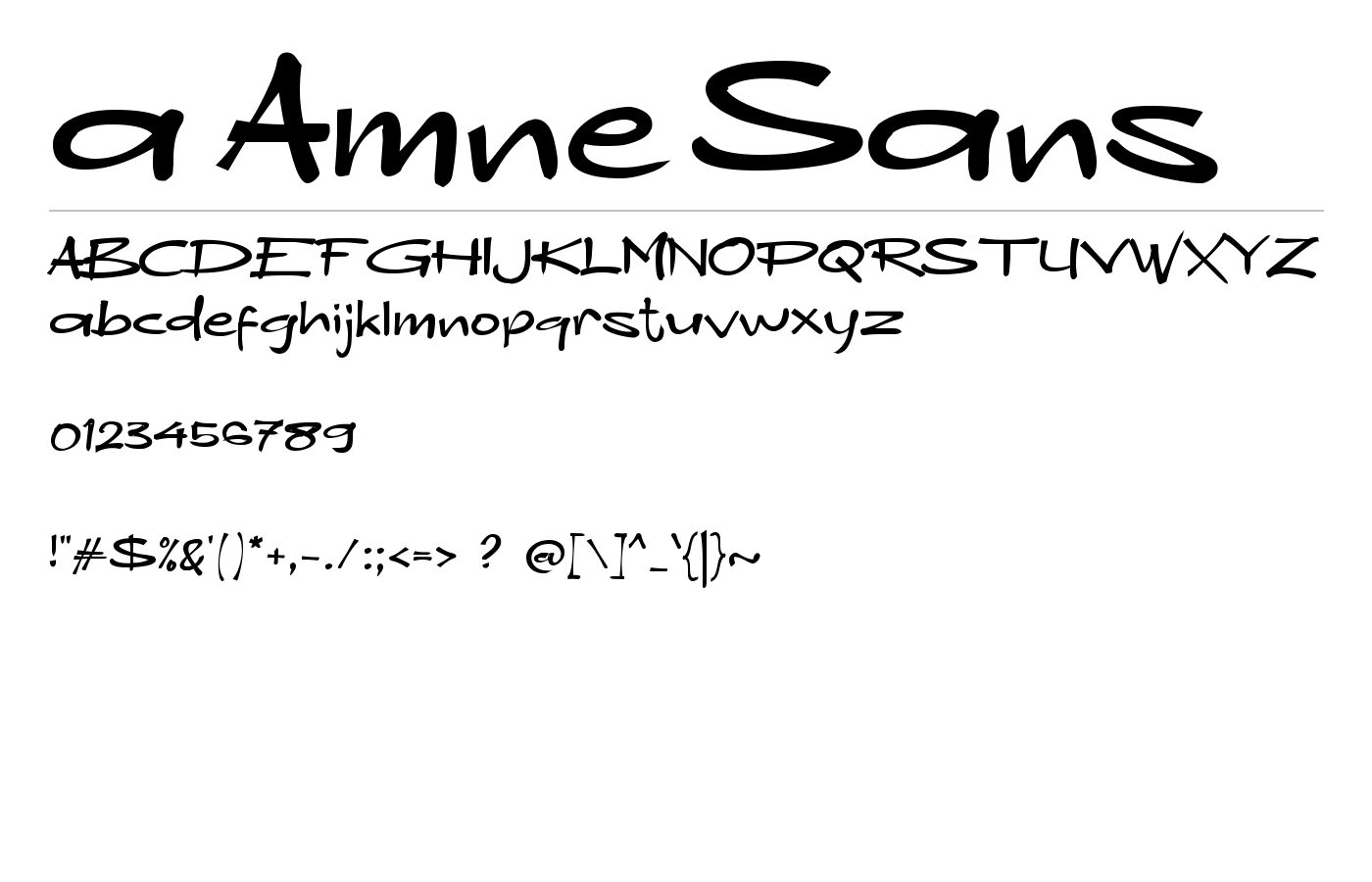 a Amne Sans Font preview