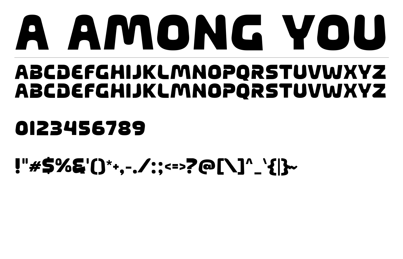 a Among You Font preview