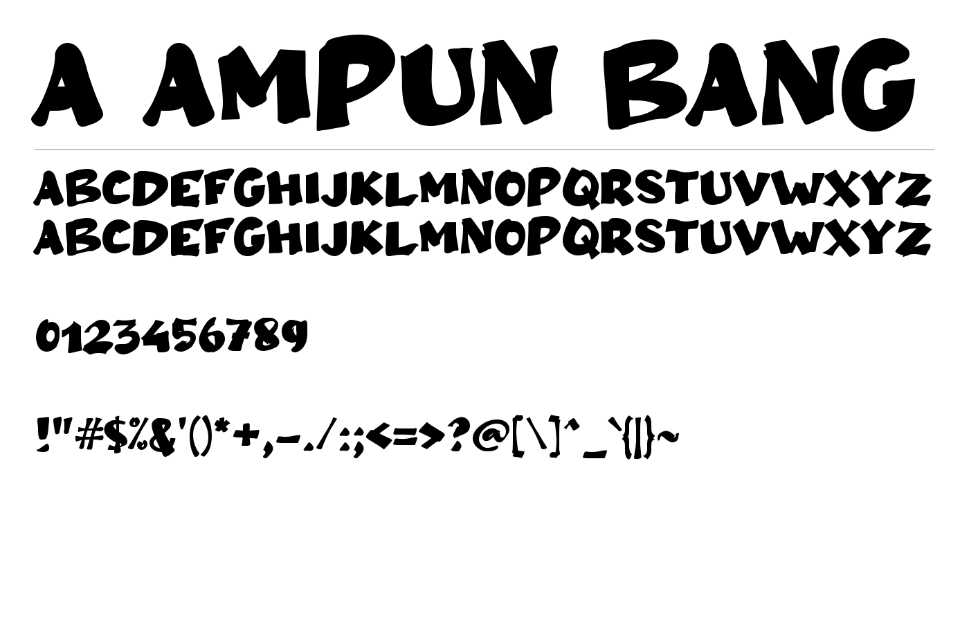 a Ampun Bang Font preview