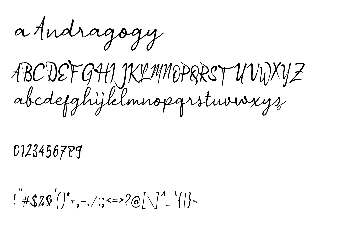 a Andragogy Font preview