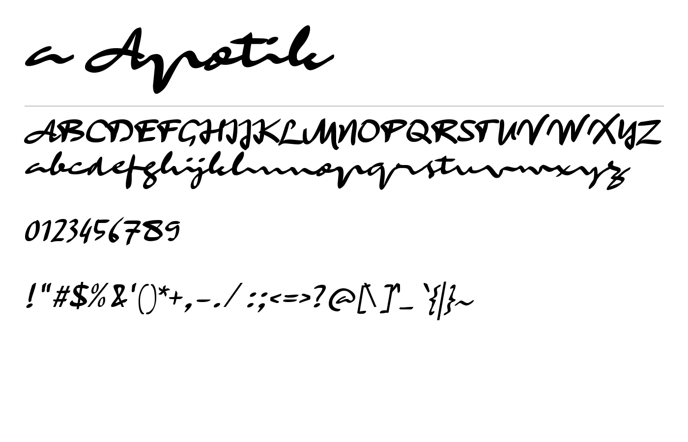 a Apotik Font preview
