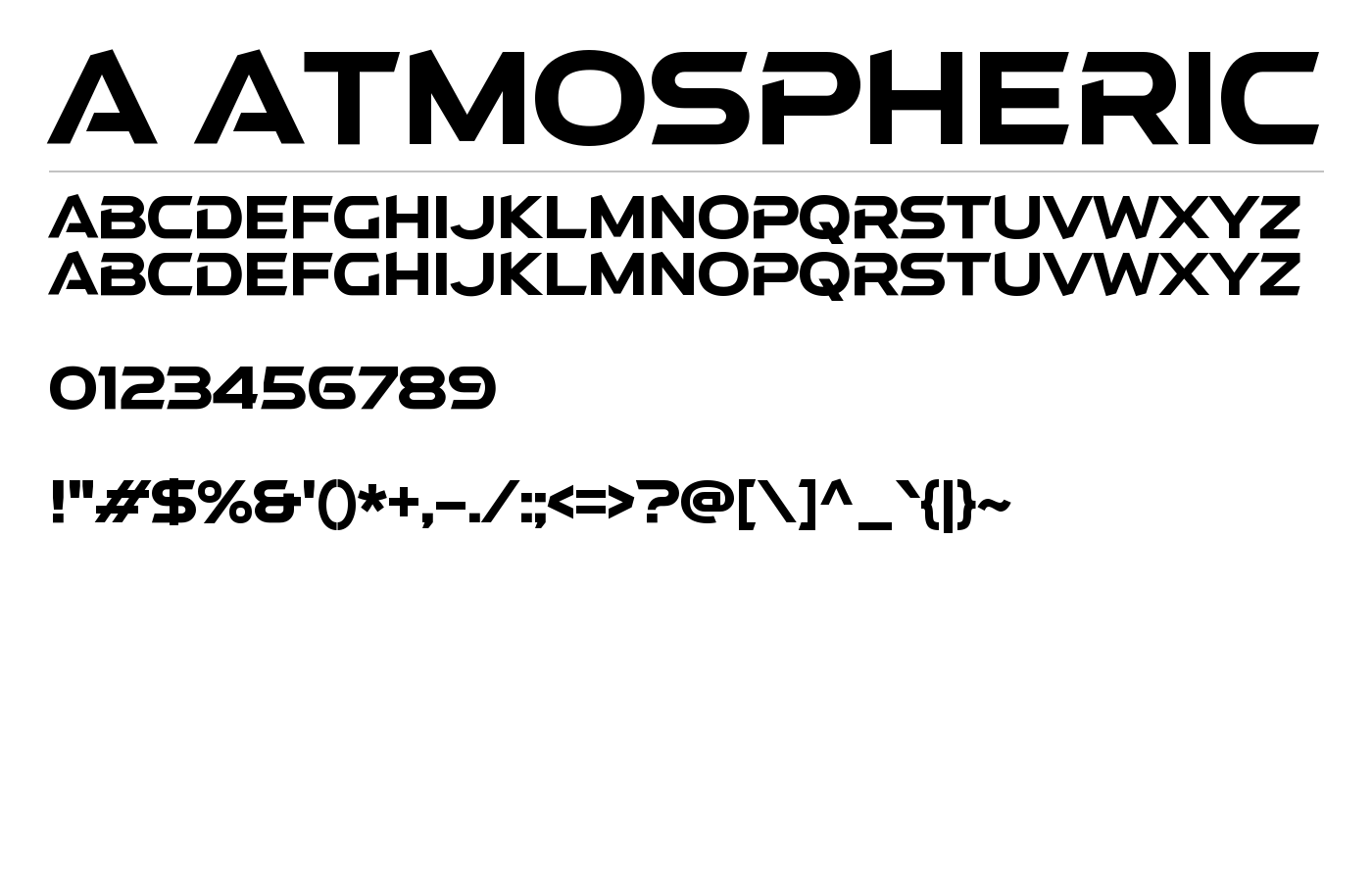 a Atmospheric Font preview