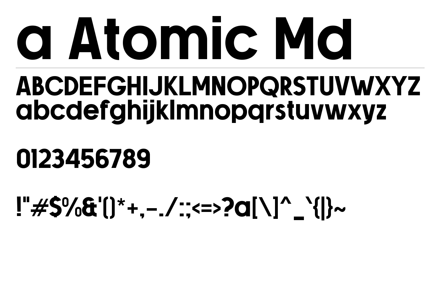 a Atomic Md Font preview