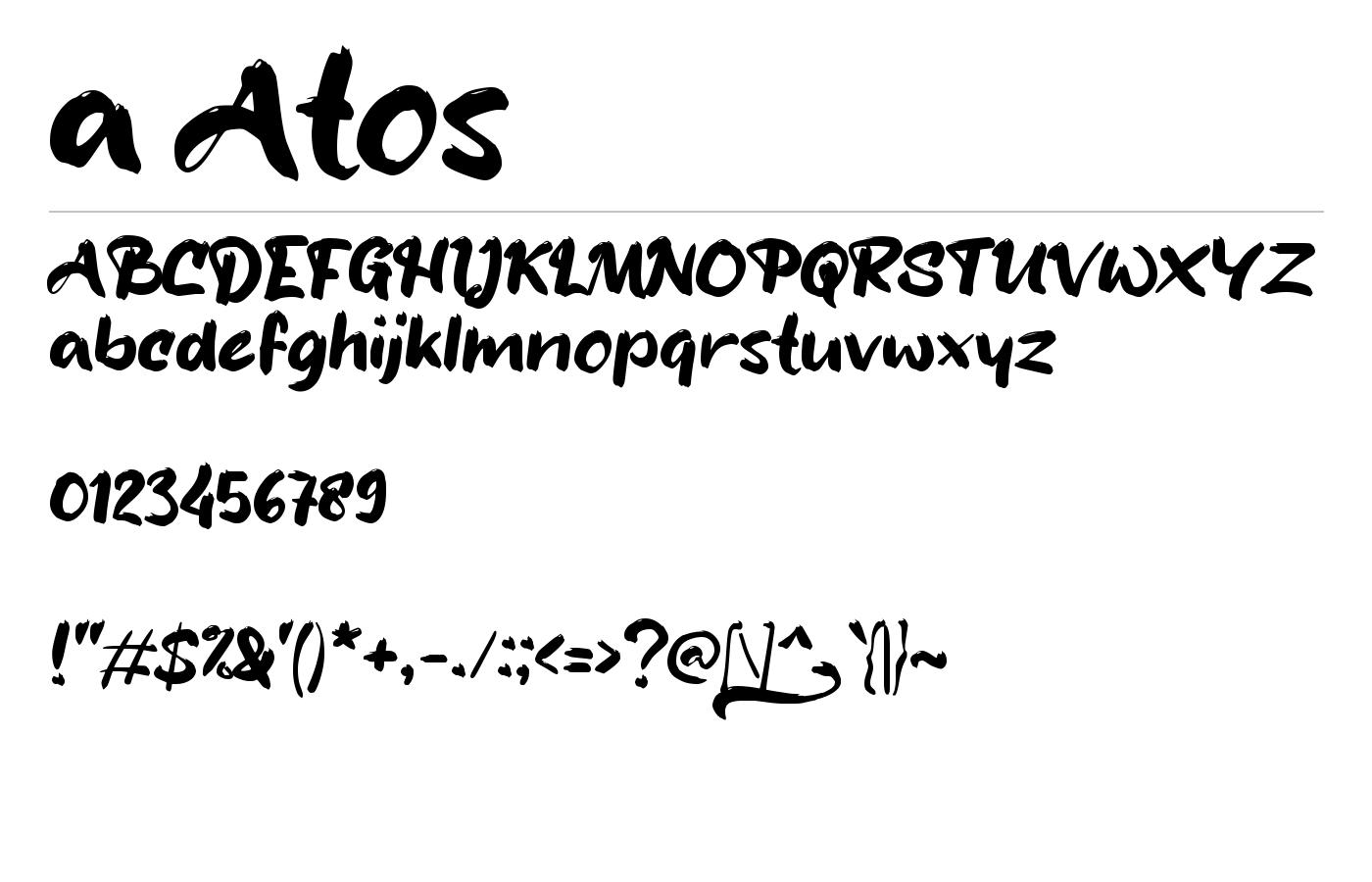 a Atos Font preview