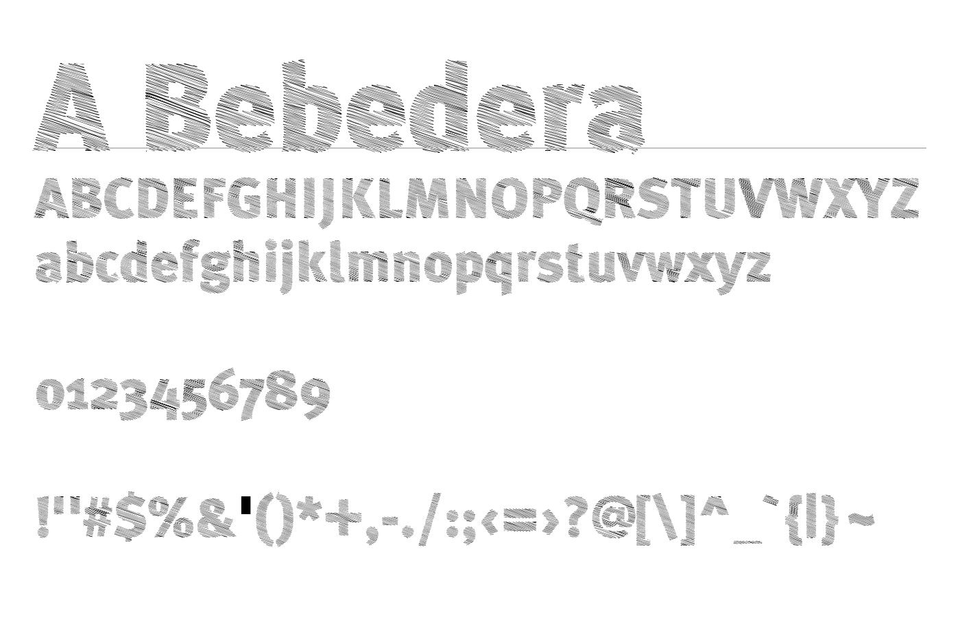 A Bebedera Font preview