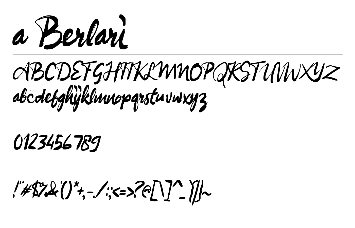 a Berlari Font preview