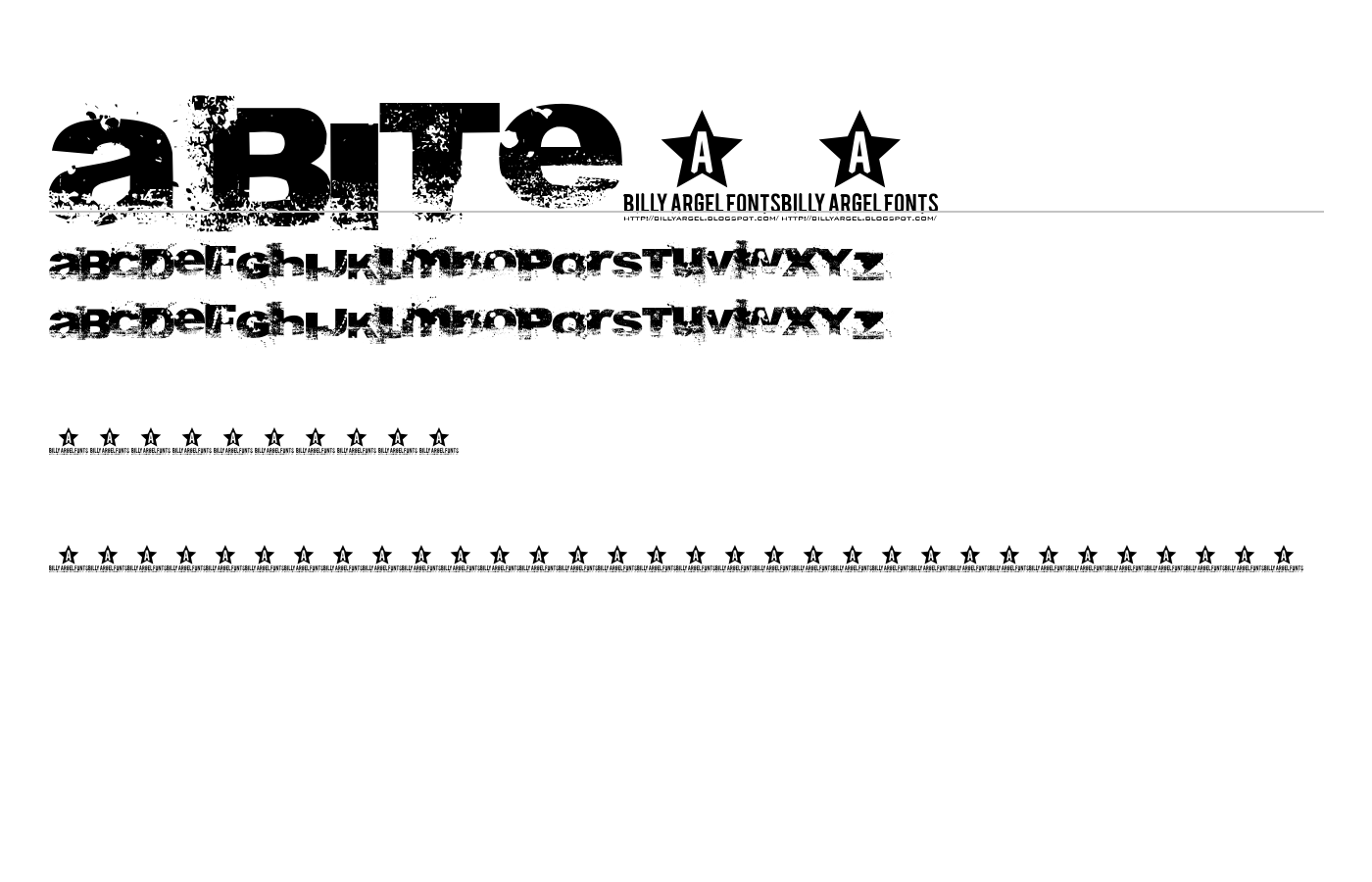 A bite Font preview