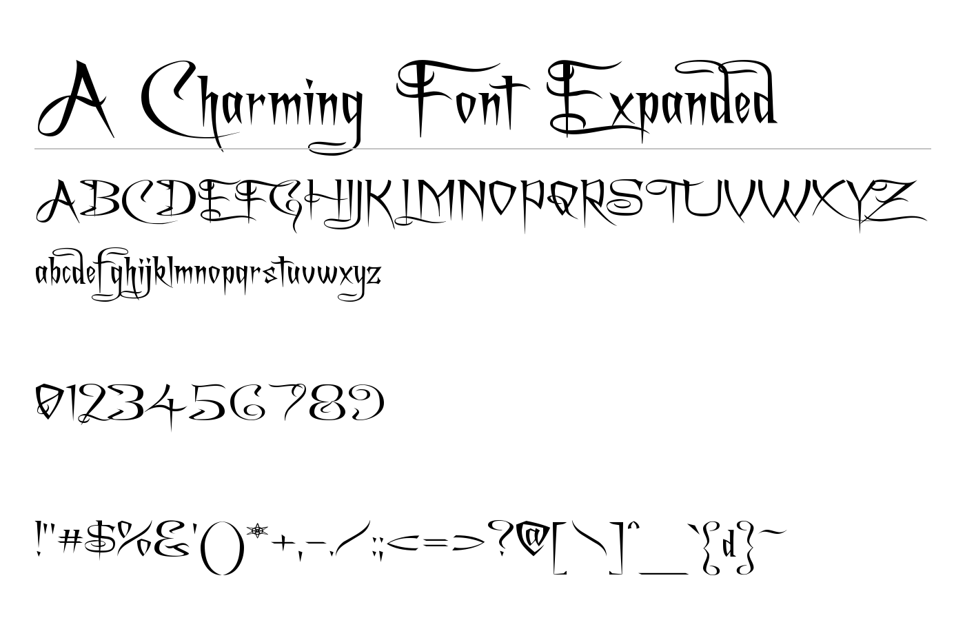 A Charming Font Leftleaning Font preview