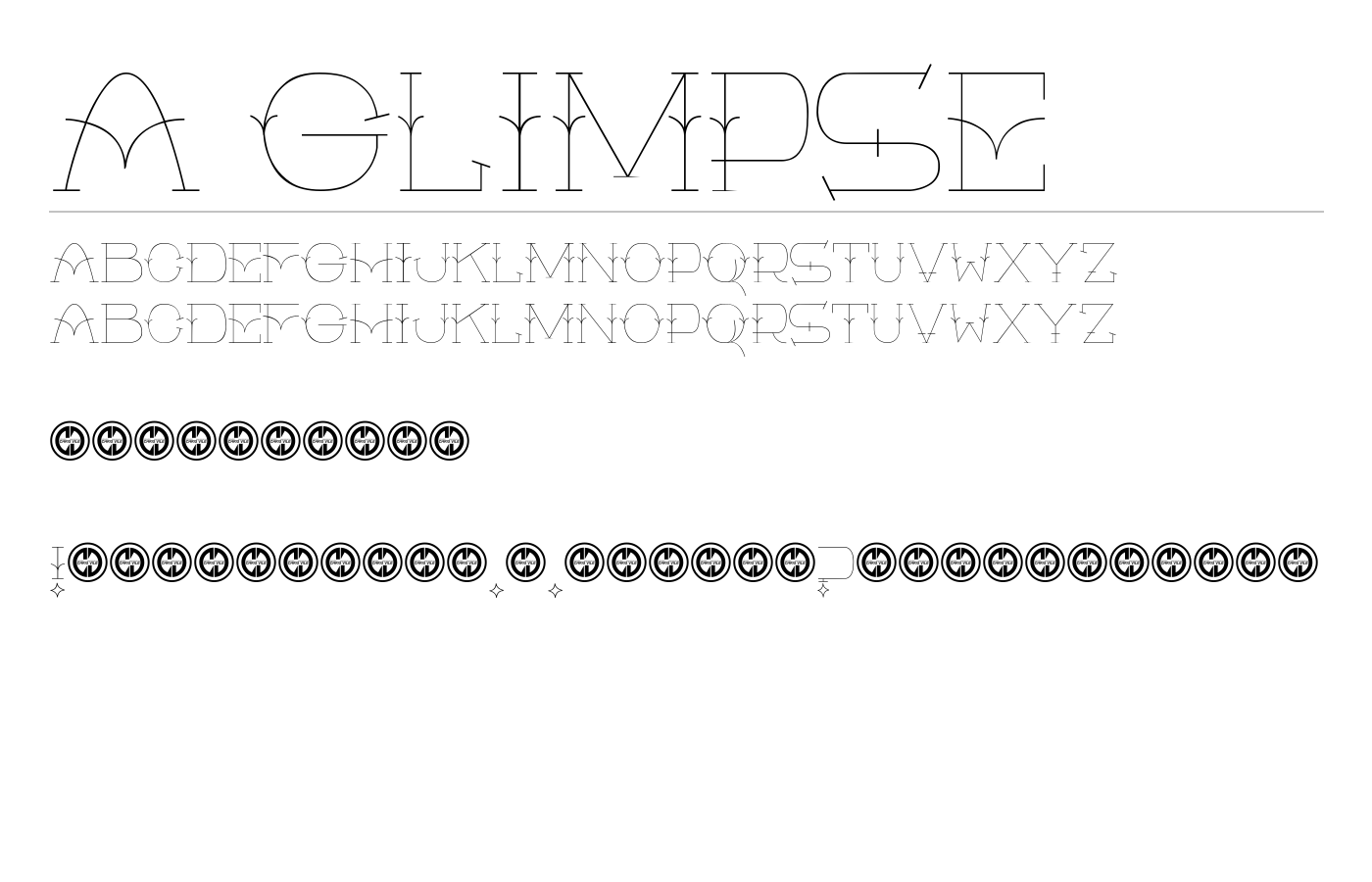 A Glimpse Font preview