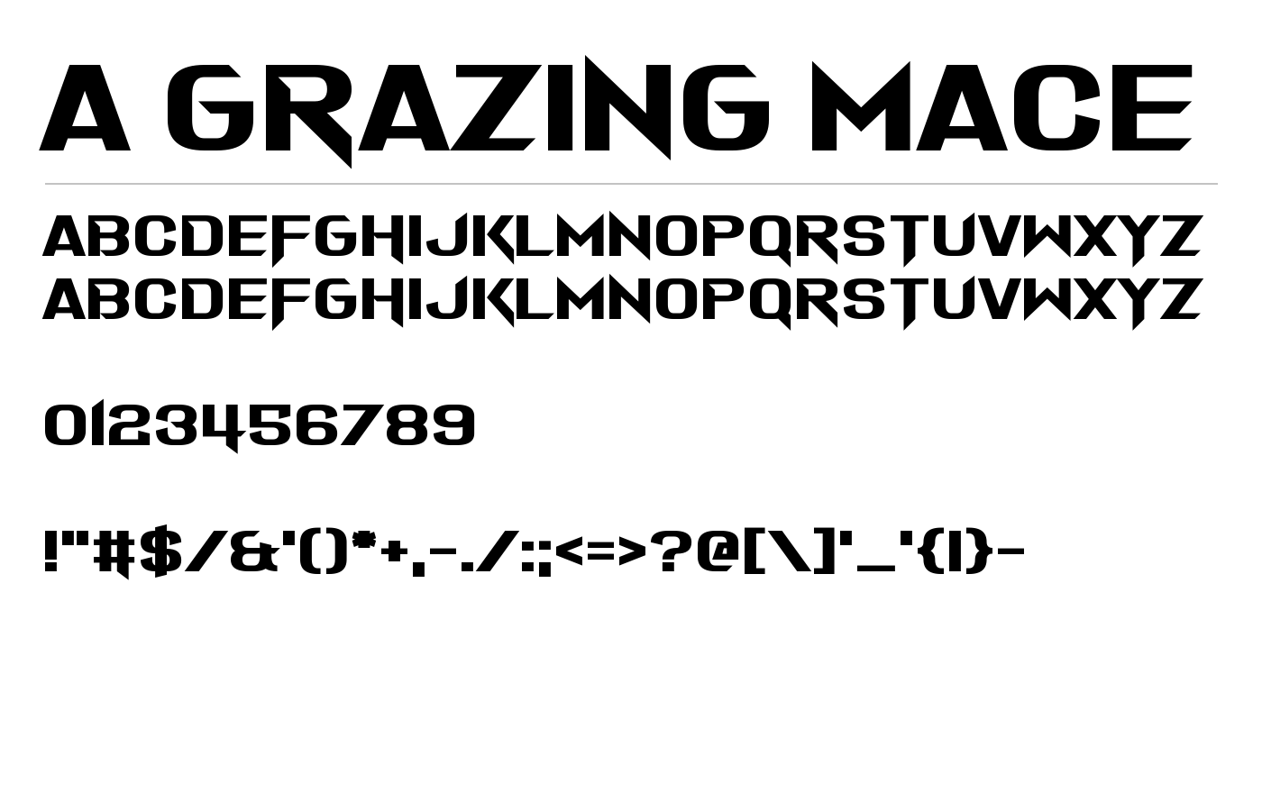 A Grazing Mace Font preview