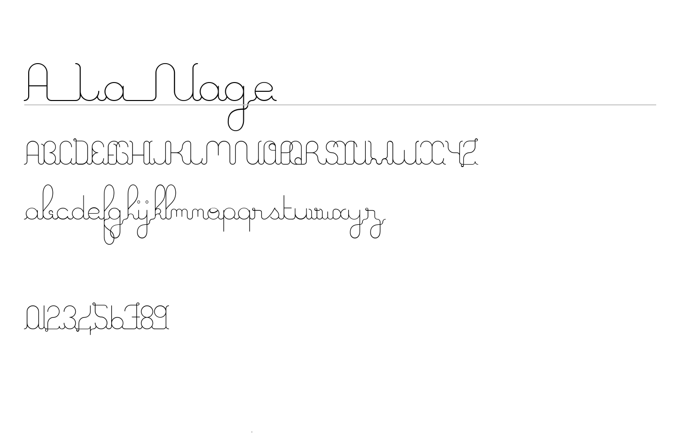 A La Nage Font preview