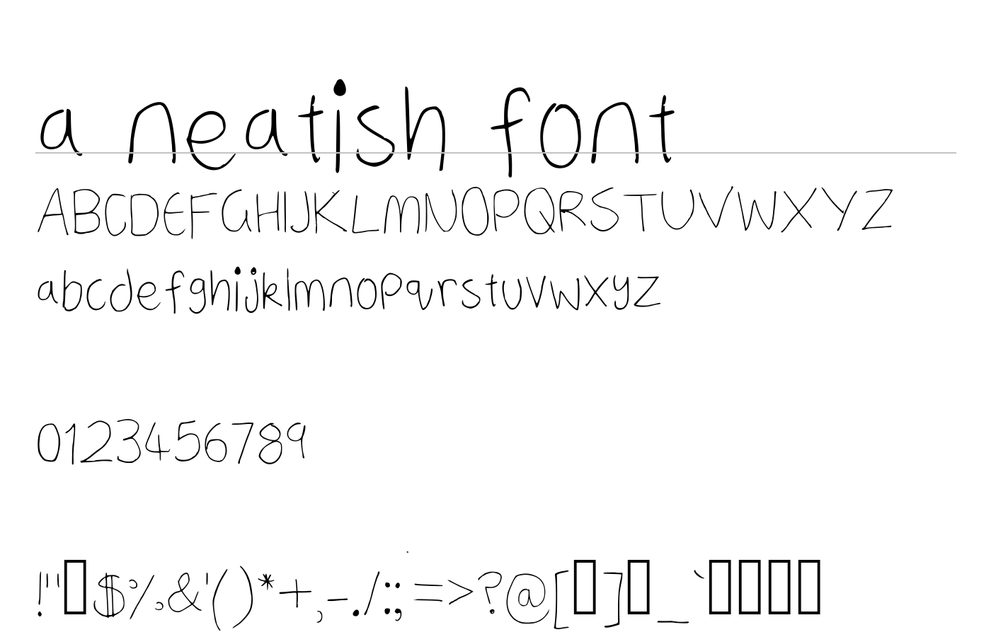 a neatish font preview