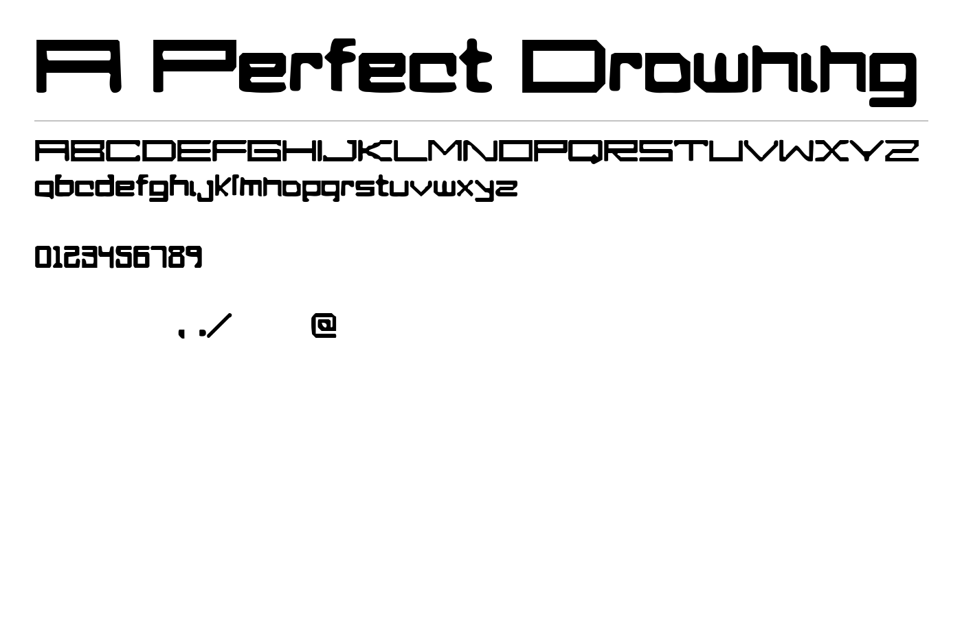 A Perfect Drowning Font preview