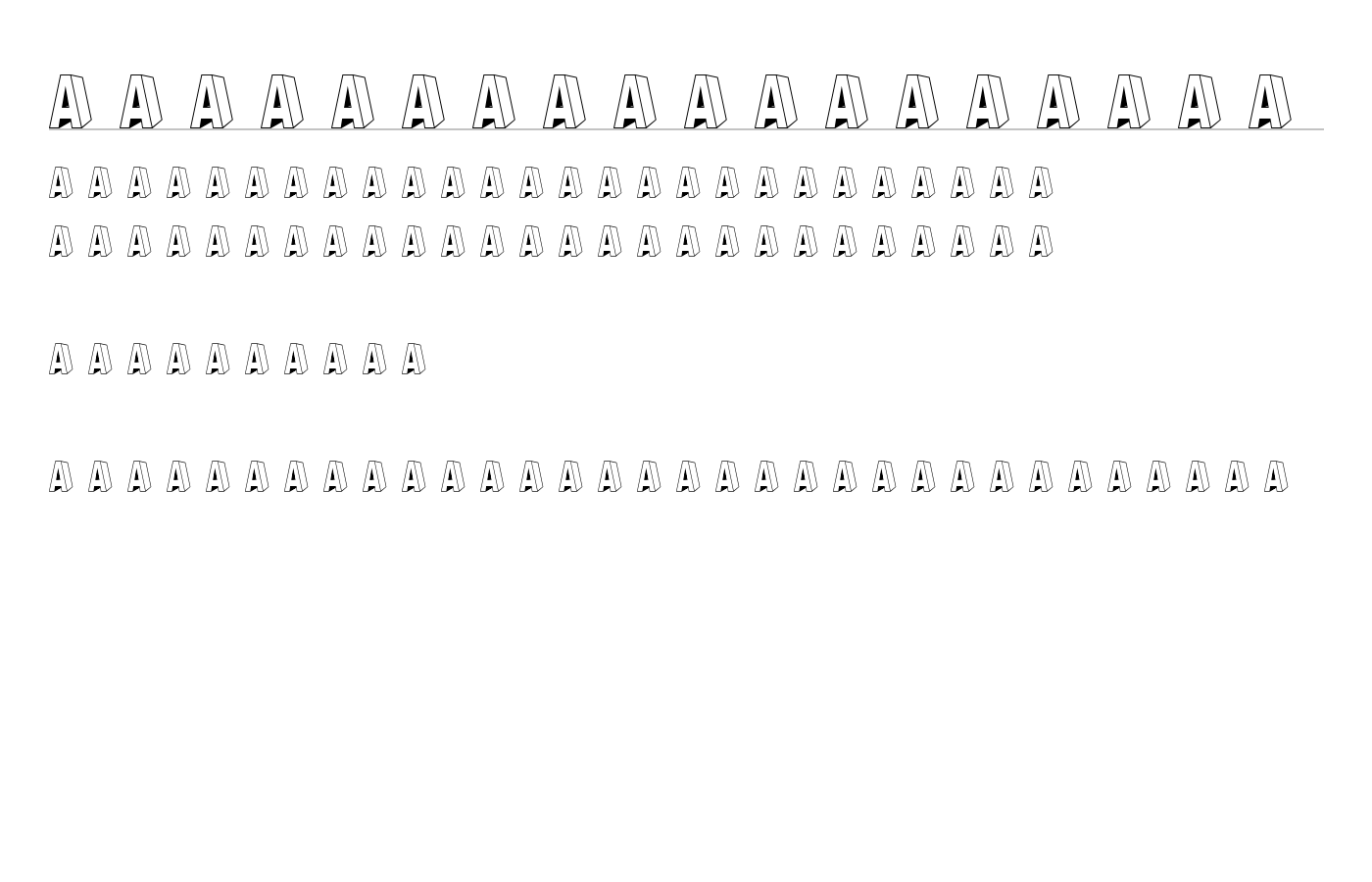 A Ryal Black Block Font preview