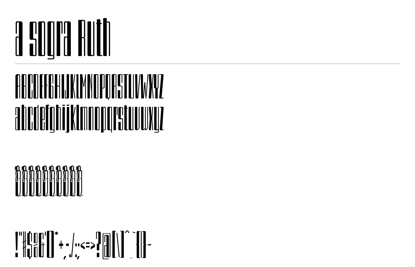 a sogra Ruth Font preview