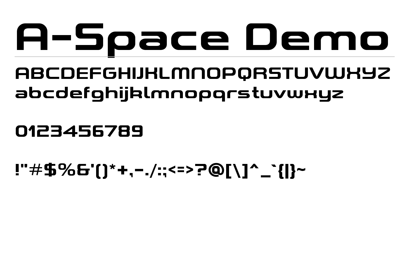 A-Space Demo Font preview