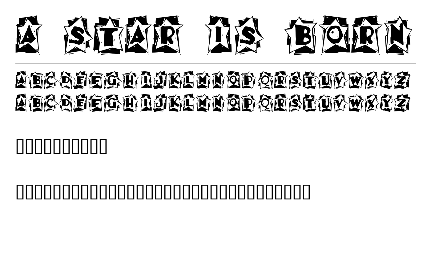A Star is Born Font preview